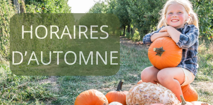 HORAIRES D'AUTOMNE